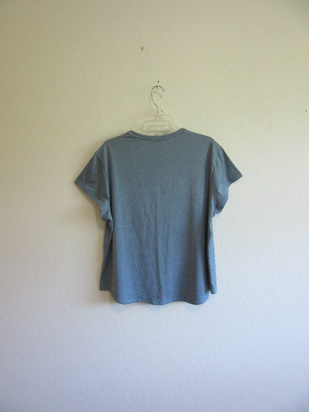 QUINCE Blue Stretchy XL Pullover Short Sleeve Basic Top - Picture 3 of 3
